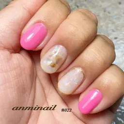 定額アートB         ワンカラーにアート4本のデザインネイルオフ無し