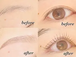 当日予約限定‼️眉毛ワックス(メイクなし)+まつ毛パーマ¥8000→¥6500