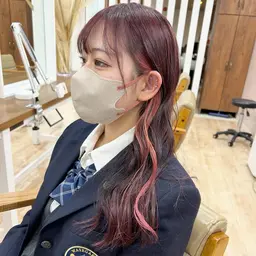 《インナーカラー🎀》（初ブリーチにもおすすめ✨）インナーWK＋全体カラー