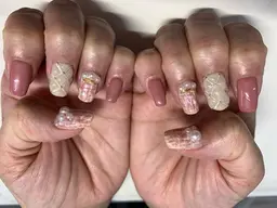 付け放題　持ち込み　２本リペア込み　当店ハードジェルオフ（長さ出し1本770円別途）