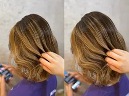 🩵デザインカラー🩵【バレイヤージュ+カット】