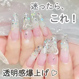 人気NO.1🌸🌸チップ長さだし+10本持ち込みデザインやり放題＋パーツつけ放題🌸7980