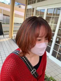 【ブリーチなしで髪の毛を痛ませない】ダブルカラー（ケアカラー）