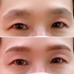 アイブロウワックス、アフターケア付き