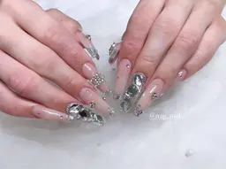 （オフ無し限定）チップ長さ出し10本Cコース💖🫧時間内つけ放題🩰🎨✨アプレ変更可（＋¥2200）