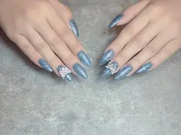 新規ソフトジェルオフ込み]❣️チップスカルプ長さだし❣️ワンカラー＋大パーツ2本9000