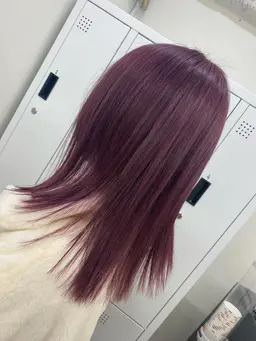 格安💜ツヤツヤ間違いなし💜ケアブリーチ＋オンカラー＋ドライヤー時短トリートメント💜