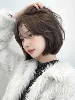 🩶【♡u-24♡】ブリーチなし"艶感"透明感カラー＋似合わせカット🩶