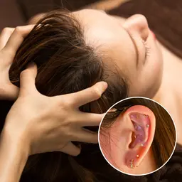 2回目以降✅肩こり💖耳ツボジュエリー(無限)＋ドライヘッドスパ＋首肩マッサージ💆‍♀️便秘/不眠/ダイエット/小顔