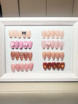 長さだし可❤️ガラスフレンチ/フレンチ類デザイン