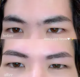 【メンズ限定】クイック（30分）間引きなしアイブロウWax💖シェービング＋カットのみ‼️持続は約1週間🖤✨