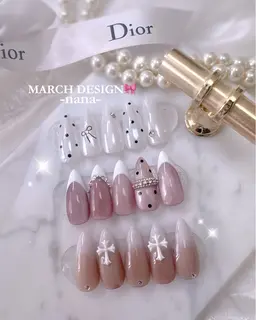 定額デザインシンプルコース(3月デザイン)(長さ出し、オフは入っておりません)