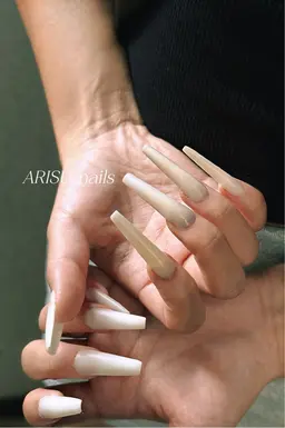 ★美フォルム★チップ長さだしワンカラー/ラメグラ★(ソフトジェルオフ＋550円+30min)