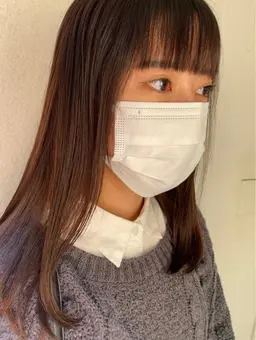 前髪カットand前髪ナチュラルストレート✨