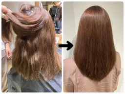 ブリーチしていてもできる！縮毛矯正＋カット＋トリートメント⭐️💫17600