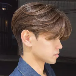 メンズセンターパートカット＋ダウンパーマ＋保湿トリートメント