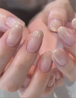 【ハンドネイル】ラメグラデーション ベース無し