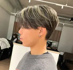 ☆U24限定♡✂️刈り上げマッシュ＆ホワイトメッシュ(ブリーチ1回)🕊