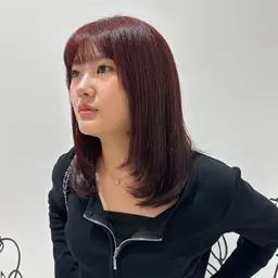 🍁暖色カラー クーポン🎈高発色な暖色系カラーをブリーチ無しで創ります⭕️