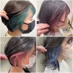 【隠せちゃう⁉️】イヤリングインナーカラー＋ダメージレス艶カラー🎀