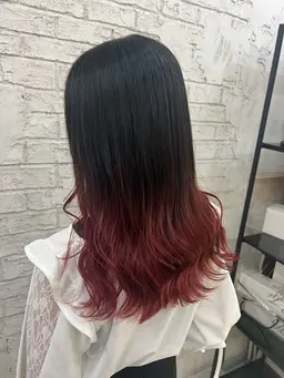 インナーカラーorグラデーション➕超音波トリートメント