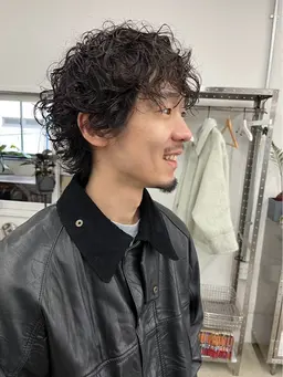 メンズカット+パーマ+marbbクレンジング