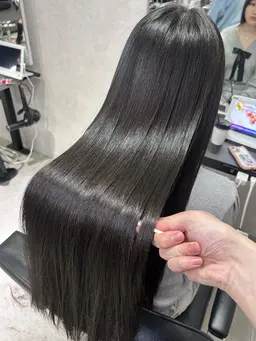 「うる艶韓国ヘア」カット+カラー+髪質改善縮毛矯正+TOKIOトリートメント 大阪/心斎橋/韓国ヘア/ワンホンヘア