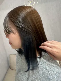 イヤリングカラー＋カラー「ブリーチ込み」