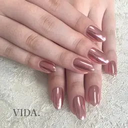 【オフなし/ケア込】ミラーネイル