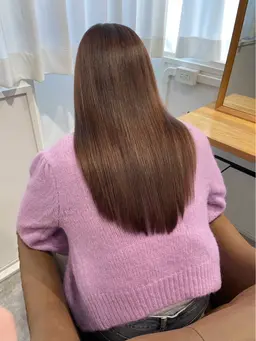 髪質改善カラー+treatment🩵✨