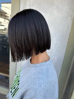 【ぱつっとしたシルエット✨️】切りっぱなしボブ✂️