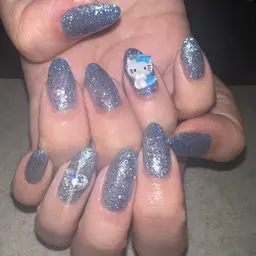 ミニモ特別クーポン💜オフ込み　シンプルコース【ワンカラー・ラメ・カラグラベース】→ 簡単なパーツアート等二本目安