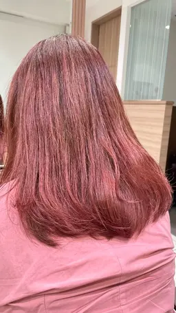 💟透け感カラー💟【前髪カット＋ワンカラー】