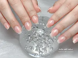 🎀撮影モデル40%割引 🎀【オフなし・チークネイル+ラメ】💅ベテラン施術✨楽しくお喋りできる方限定！