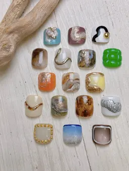 親指デザインアート🌺(オフ&ケア込み)