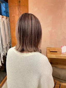 カット+シャドールーツ(バレイヤージュ)