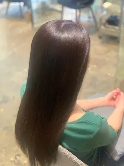新・髪質改善🌈高濃度ケラチンストレート+高濃度水素トリートメント+メンテナンスカット＊ロング料金なし