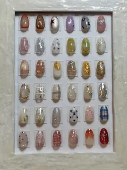 【 hand 】2本アートサンプルネイル(オフ代無料)🫧シンプルネイルが好きな方やネイル初心者の方にオススメです✨️