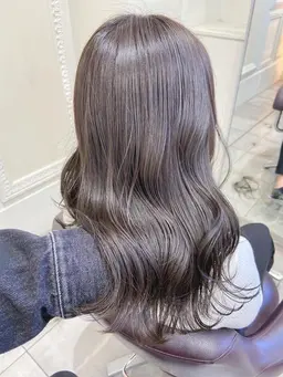 艶感カラー【ダメージ少ない薬剤使用】(ワンカラー/暗髪/就活/アッシュ/グレージュ/ラベンダー/ピンク/暖色/オリーブ)