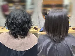 縮毛矯正🎀補習トリートメント付きになります🎶