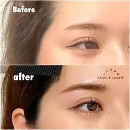 眉の革命的メニュー➭➭➭インプットブロウ🧡擦っても消えない眉毛