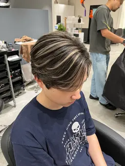 メンズカット+ハイライトメッシュカラー🦋