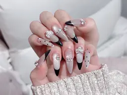 ✨チップ長さだし✨持ち込みシンプルデザイン🌟フルアート✨