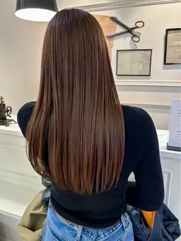 イルミナカラー＋髪質改善ストレート(シャンプーブロー込み)