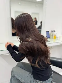 【ツヤ髪透明感🫧】透明感ワンカラー×似合わせカット🤍コテ巻き仕上げ