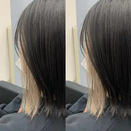 《🔅ケアブリーチ使用🔅》『寒色が好きな方』全体カット➕インナーカラー➕トリートメント