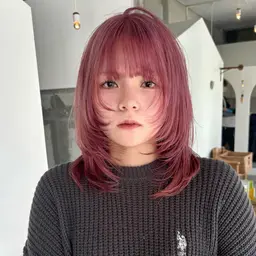 【垢抜けハイトーンカラー🦄】似合わせカット+ブリーチ1回+カラー(巻き髪仕上げOK✨)