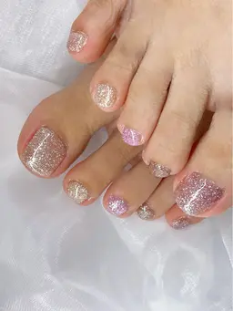 平日11:00〜16:00ご来店まで【初回付け替えオフ無料】foot フラッシュネイル/好きなカラー選択可能