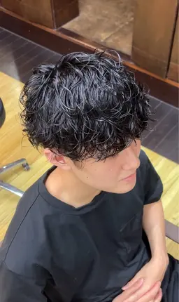 カット＋波巻きパーマ