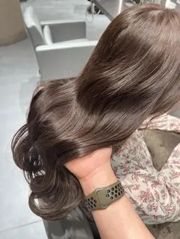 透明感カラー(カットなし)+ブロー込み